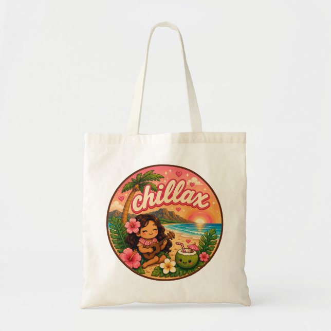 Kawaii Hawaii - Cute quote Tote Bag (Front)