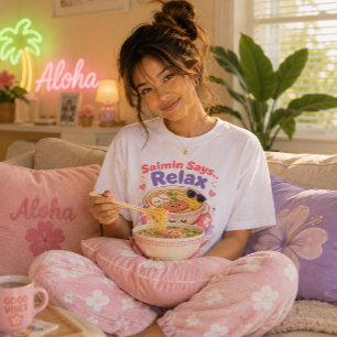 Kawaii Hawaii - saimin says relax Tri-Blend Shirt
