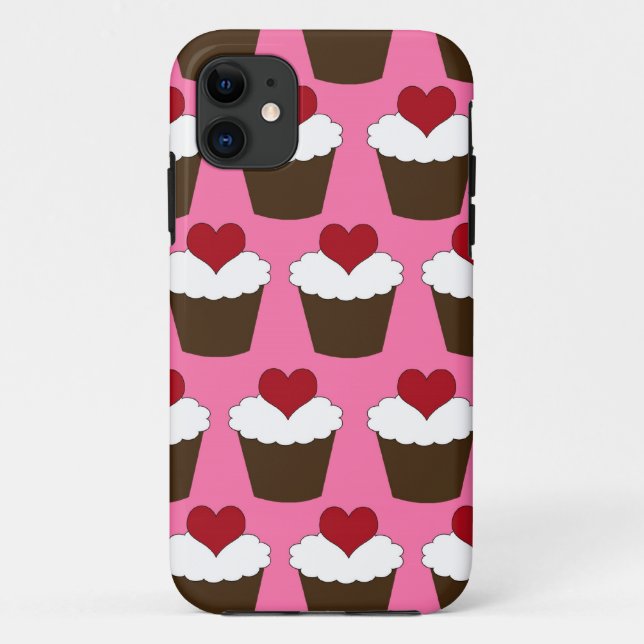 Kawaii heart cute girly cupcake hearts pattern Case-Mate iPhone case (Back)