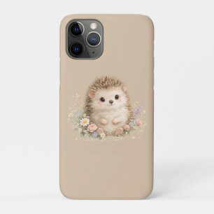 Kawaii Hedgehog Cottagecore Floral Gift Case-Mate iPhone Case