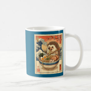 Kawaii Hedgehog Eating Ramen Noodles Bowl Cute Ani Coffee Mug