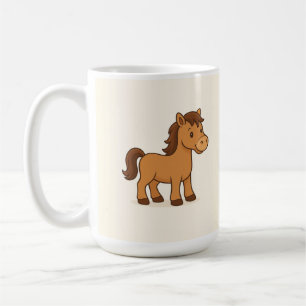 Kawaii Horse Illustration Coffee Mug