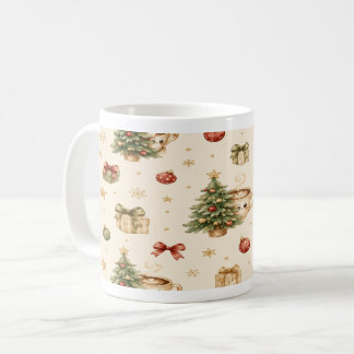 Kawaii Hot Cocoa Mugs and Christmas Trees Coffee