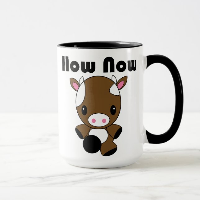 Kawaii How Now Brown Cow Mug (Right)
