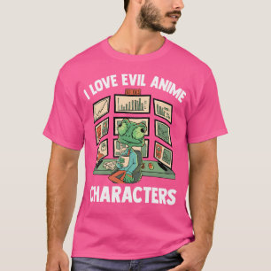 Kawaii I Love Evil Anime Characters Otaku Chameleo T-Shirt