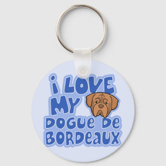 Kawaii I Love My Dogue de Bordeaux Key Ring