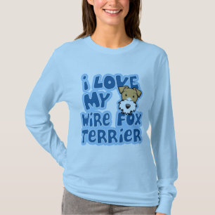Kawaii I Love My Wire Fox Terrier T-Shirt