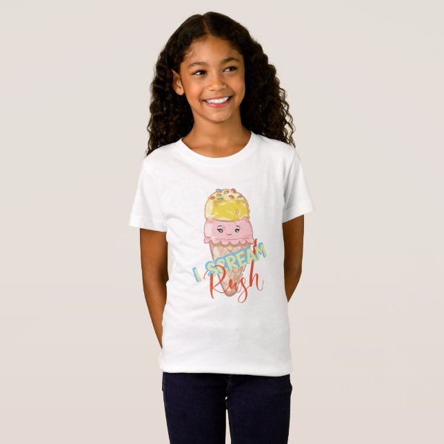 Kawaii I Scream Rush Kids T-shirt (Front Full)