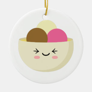 Kawaii Ice Cream Ceramic Tree Decoration
