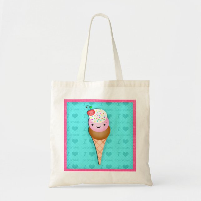 Kawaii  Ice Cream Cone Gift Bag (Front)