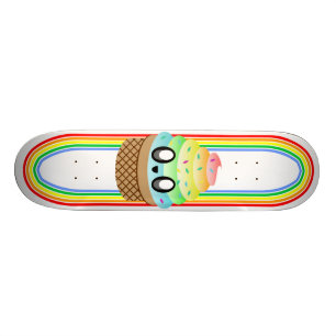 KAWAII ICE CREAM CONE RAINBOW DELICIOUS DECK SKATEBOARD
