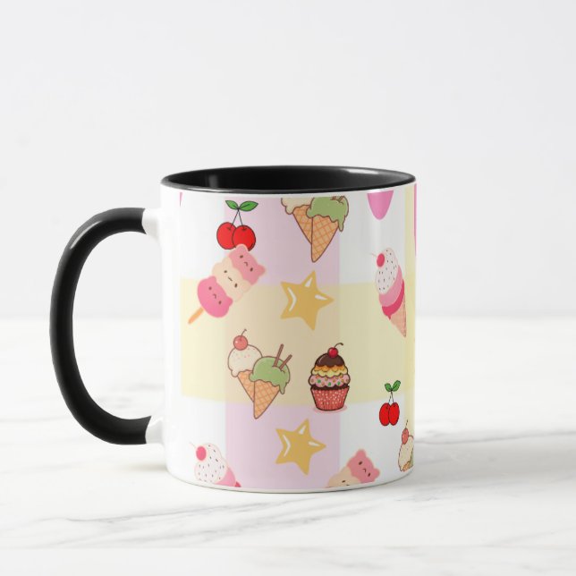 Kawaii Ice Cream & Drip Mug (Left)
