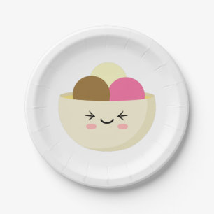 Kawaii Ice Cream Paper Plate