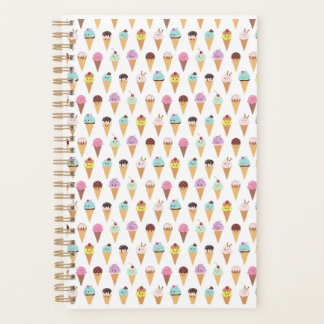 Kawaii Ice Cream Pattern Planner