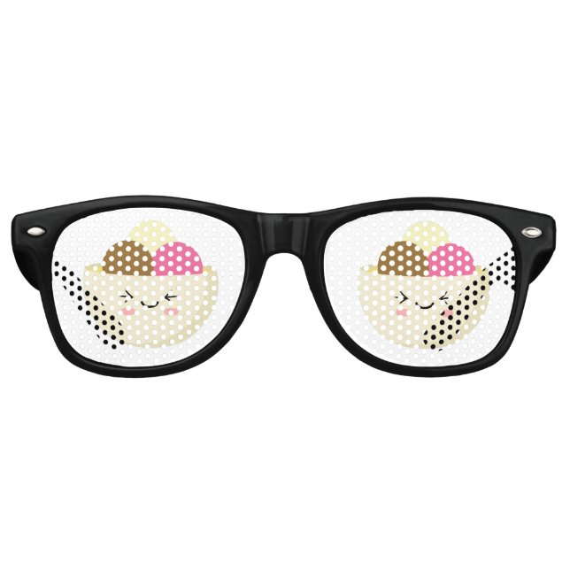 Kawaii Ice Cream Retro Sunglasses (Front)