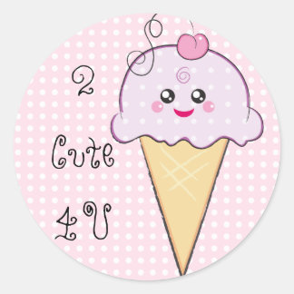 Kawaii Ice-Cream Sticker