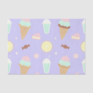 Kawaii Ice Cream Sweets Pattern Tissue Paper