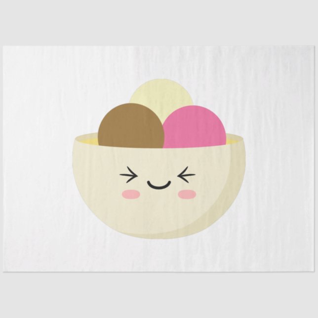 Kawaii Ice Cream Tissue Paper (Front)