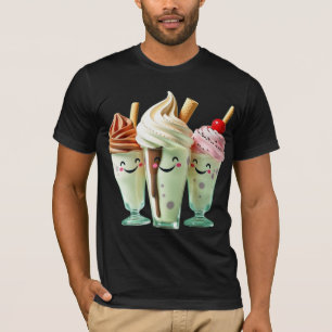 Kawaii Ice Cream Trio Cute Dessert Characters T-Shirt