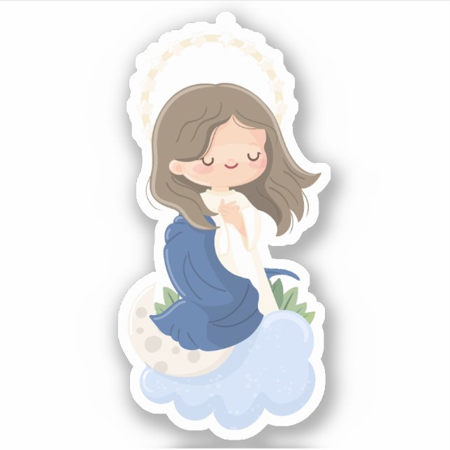Kawaii Immaculate Conception Sticker (Front)