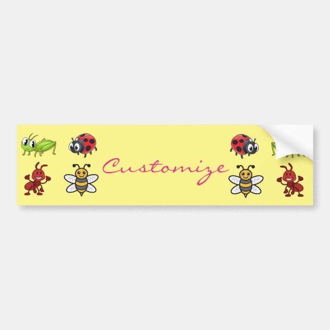 Kawaii Insects Thunder_Cove Bumper Sticker (Front)