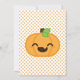Kawaii Jack O Lantern Halloween Party Invite
