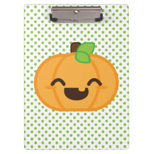 Kawaii Jack O Lantern Pumpkin Clip Board