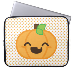Kawaii Jack O Lantern Pumpkin Laptop Sleeve