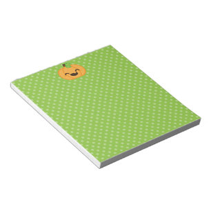 Kawaii Jack O Lantern Pumpkin Notepad