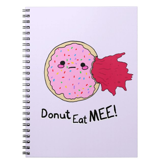 Kawaii Jam Donut Eat Me Notebook (Front)
