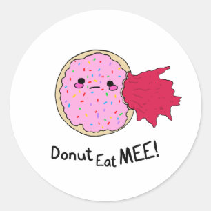 Kawaii Jam Doughnut Eat Me Classic Round Sticker
