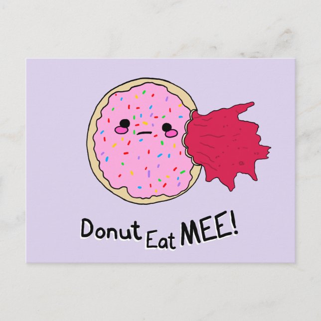 Kawaii Jam Doughnut Eat Me Postcard (Front)