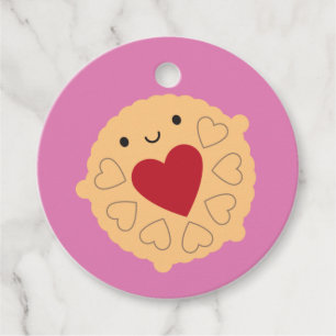 Kawaii Jammie Dodger Biscuit Favour Tags