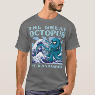 Kawaii Japanese Great Wave Great Octopus Cute Japa T-Shirt