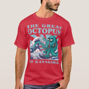 Kawaii Japanese Great Wave Great Octopus Cute Japa T-Shirt