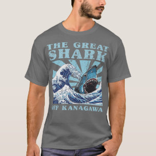 Kawaii Japanese Great Wave Great Shark Cute Japan  T-Shirt