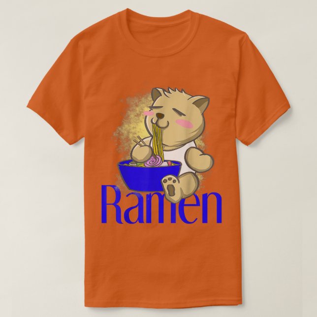 Kawaii Japanese Ramen Noodles Anime Noodle 824 T-Shirt (Design Front)