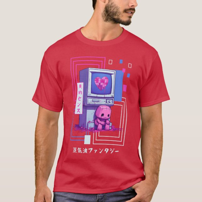 Kawaii Japanese Retro 90s Nostalgia Vaporwave Retr T-Shirt (Front)