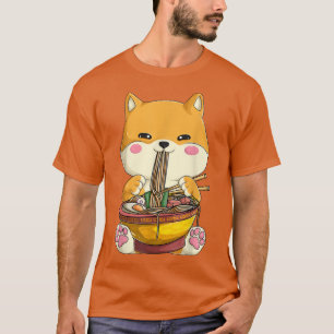 Kawaii Japanese Shiba Inu Shirt Women Girls, Ramen