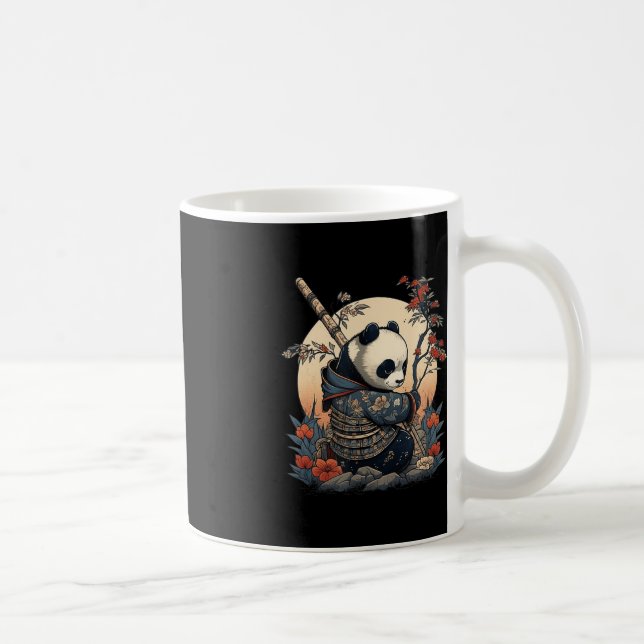 Kawaii Japanese Style Samurai Anime Panda  Coffee Mug (Right)