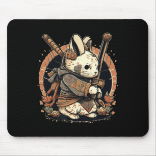 Kawaii Japanese Style Samurai Bunny Anime Mouse Pad