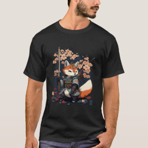 Kawaii Japanese Style Samurai Fox Anime T-Shirt