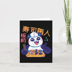 Kawaii Japanese Sushi Quote Good Chef Food Bear Ha Card