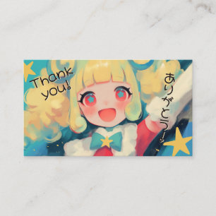 Kawaii Japanese Thank You for Purchase Business Card
