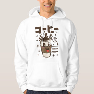 Kawaii Japanese writing anime cartoon character Co Hoodie