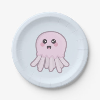 Kawaii Jellyfish Paper Plate