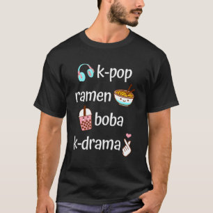 Kawaii K-Pop Ra Boba Bubble Tea K-Drama T-Shirt