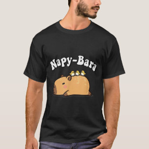 Kawaii Kids Sleep Napy Bara Boys Girls Capybara Pa T-Shirt