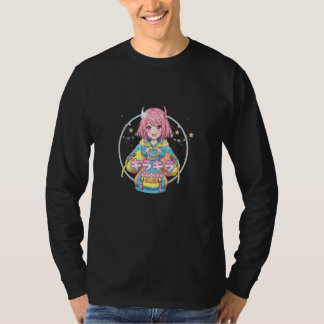 Kawaii Kira Kira Anime Girl - Harajuku Streetwear  T-Shirt
