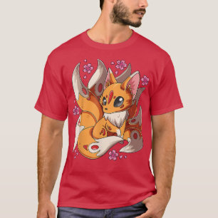 Kawaii Kitsune Fo Japanese Nine Tailed Fo Magical T-Shirt
